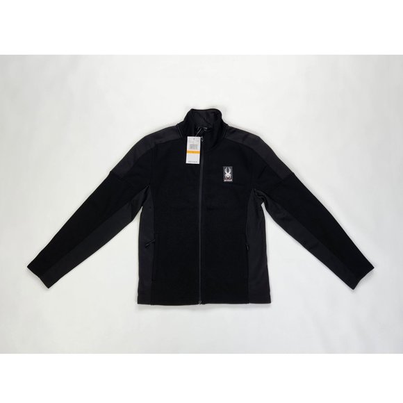 Spyder Fleece Jacket Mens Small Black - Picture 1 of 4